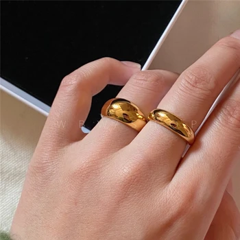 

Timeless Wonder Titanium Geo Statement Rings Women Stainless Steel Jewelry Punk Designer Gothic Top Party Trendy Accessory 6742