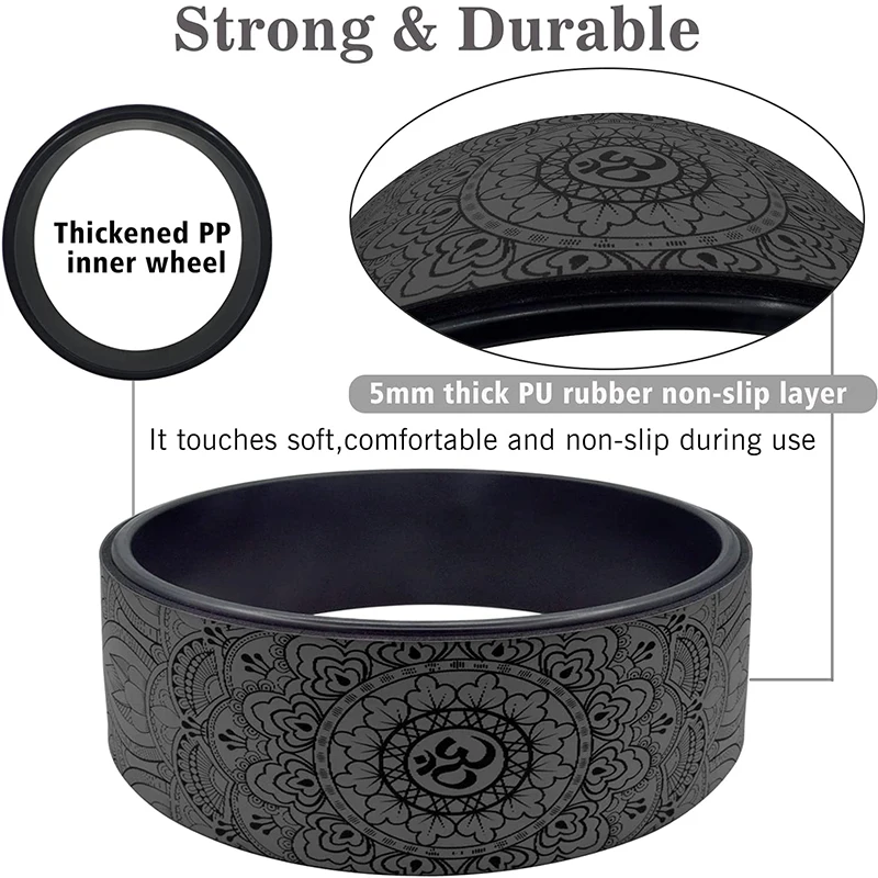 Pattern Crescent Pattern Pilates Ring Fitness Roller Support Back Training Tool Home Gym Exercise Waist Equipment Yoga Wheel