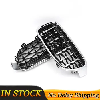 

2pcs/Set Car Front Bumper Diamond Grilles Protector For BMW F30 F31 3-Series 2012 2013 2014 2015 2016 2017 Racing Grills