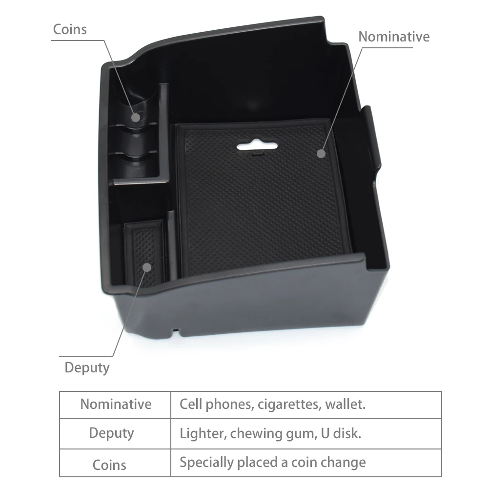 Center Console Organizer vassoio bracciolo scatola portaoggetti portapallet per Toyota Hilux Fortuner 2016 2017 2018 2019 2020 2024 - Image 3