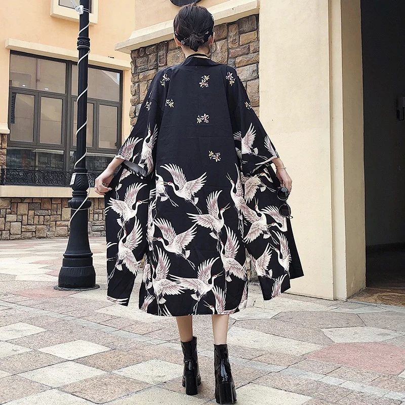 일본 기모노 중국어 번체 드레스 Qipao 기모노 카디건 남성 하오리 아시아 옷 일본 streetwear 여성 유카타 12810