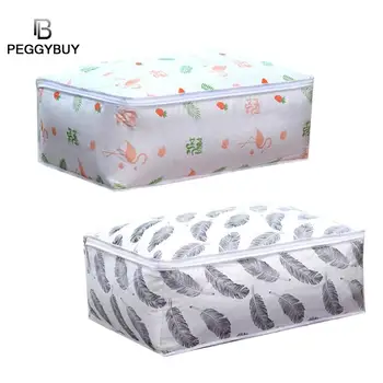 

Foldable Storage Bag Clothes Blanket Quilt Closet Sweater Organizer Box Pouches Printed Quilt Bag Large Luggage Organizer Bag