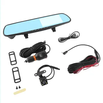 

4.3 Inch 1080P Dual Lens High Definition Wide Angle Night Vision Car DVR With Reversing Camera Vehicle Data Recorder Camcorder