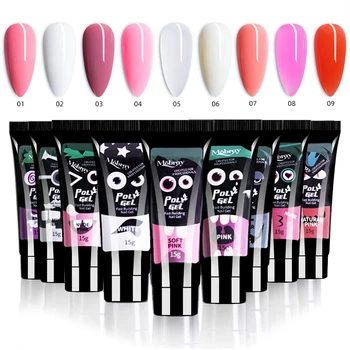 

Lghzlink Poly Nail Gel For Nail Off White Clear Crystal UV LED Builder Gel Tips Enhancement Slip Solution Quick Extension Gel