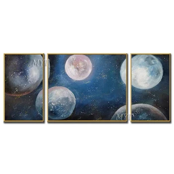 

No Framed Universe Abstract Oil Paintings Unique Modern Abstract Pop Oil Painting For Living Room Decoration100% Handpainted