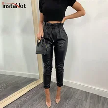 #Special Offers InstaHot Faux Leather High Waist Pencil Pants Capris Women Bottom Sash Streetwear Casual Pants 2019 Autumn Chic Black Trousers #Special Offers InstaHot Faux Leather High Waist Pencil Pants Capris Women Bottom Sash Streetwear Casual Pants 2019 Autumn Chic Black Trousers