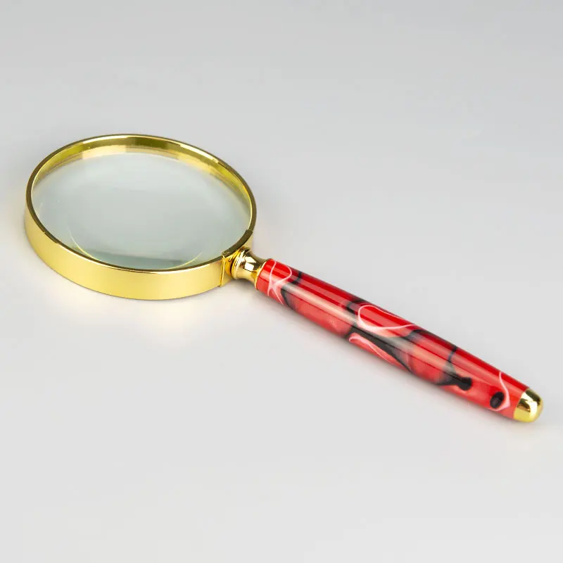 

Helping Elderly People Reading Newspaper Map Magnifier Optical Glass Lens Handheld Magnifying Glass Present Loupe 3x