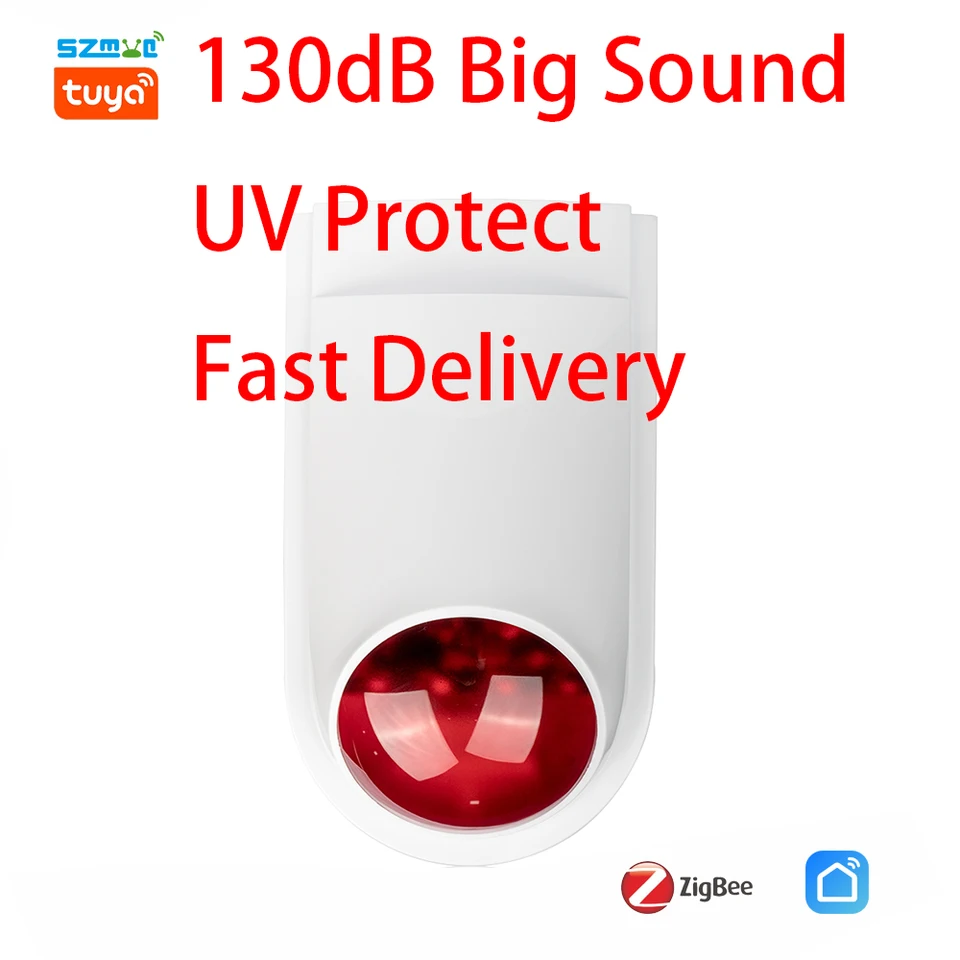 Sirena Allarme Zigbee Smart - 100 DB, Luce Stroboscopica | Controllo App, Compatibile Alexa/Google - Foto 7