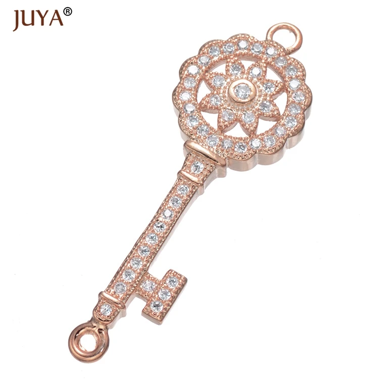 rose gold DIY Ювелирные изделия компоненты роскошный медный Циркон последовательный разъем подвески аксессуары части для изготовления украшений вручную ремесло ювелирная фурнитура - Цвет: rose gold