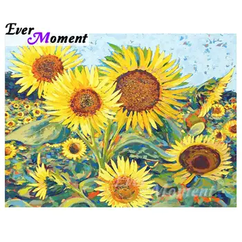 

Ever Moment Diamond Painting Sunflowers Rural Scenery Square Drills Hobbies And Handicrafts DIY Wall Decor Leisure Time 4Y1017