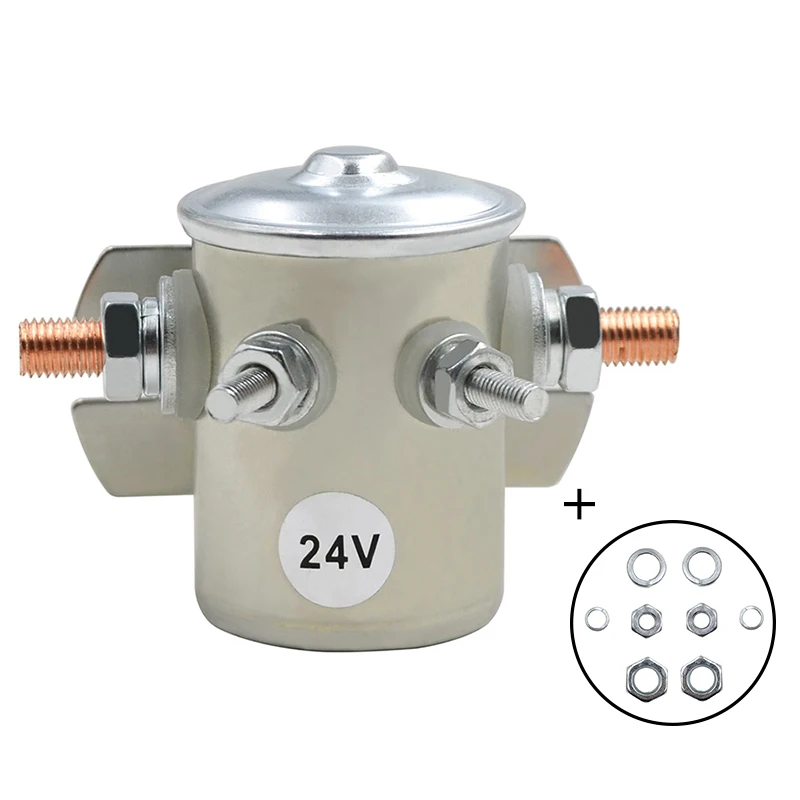 

24V Continuous Duty Solenoid Relay 24063 For Golf Carts Winch Marine In Rush Heavy Duty SPST 1114208 1114218 5117340 SWX88