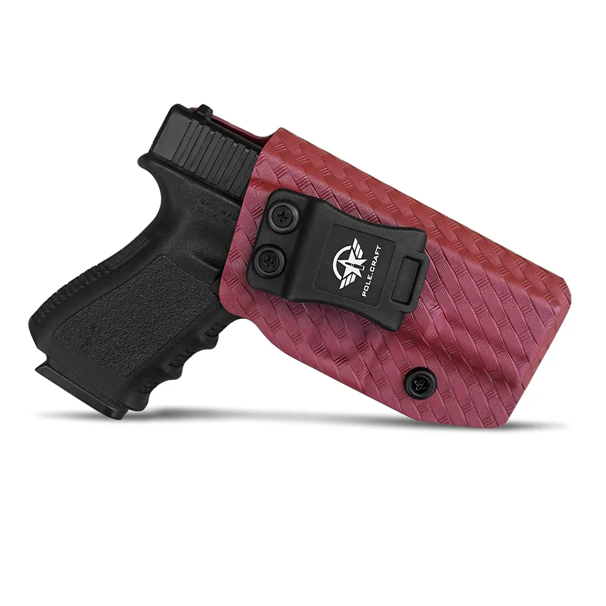 

Glock 19 Holster IWB Kydex Carbon Fiber Custom Fit: Glock 19 19X / Glock 23 / Glock 25 / Glock 32 / Glock 45 (Gen 3 4 5) Pistol