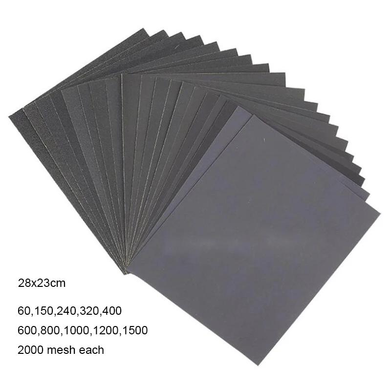 Wet Sand Paper 2000 Grit Sandpaper Assortment 5 Pcs Sand Paper Set