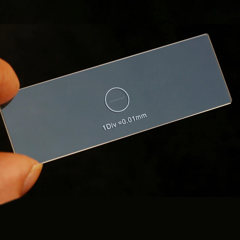 0.01mm Microscope Stage Micrometer Calibration Slide With Measurement Scales For Stereo