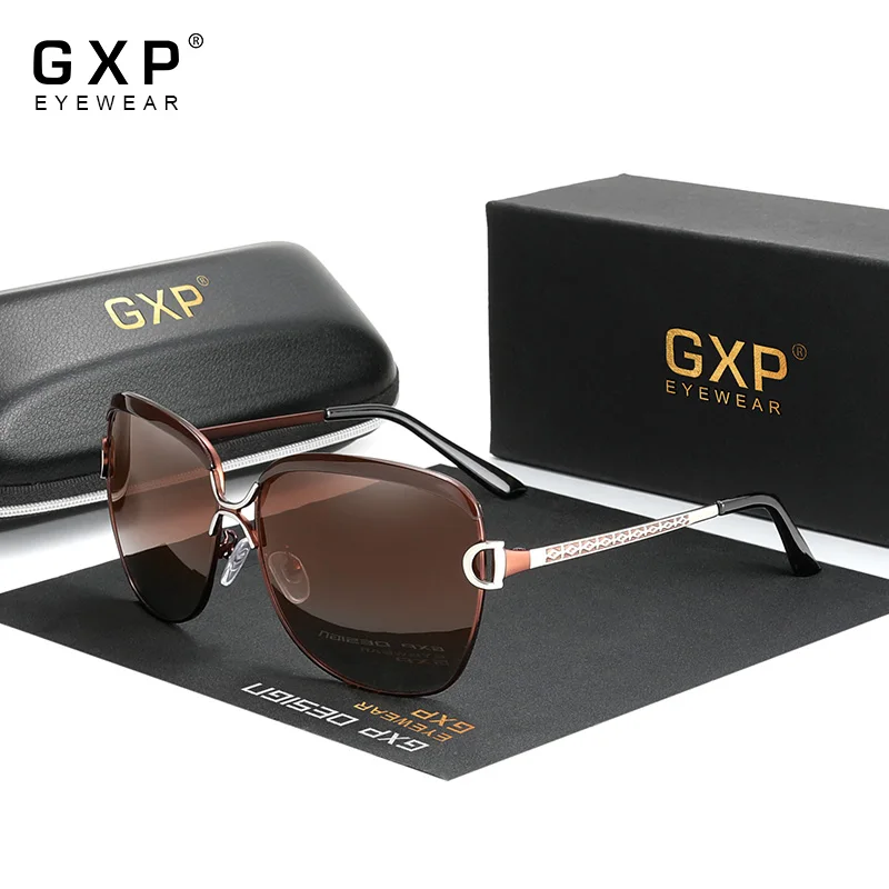 Женские солнцезащитные очки GXP в стиле ретро с градиентом HD и 100% поляризационные Круглые Солнцезащитные UV400