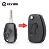 KEYYOU For Renault Megane Dacia Modus Espace Duster Clio 2 Button Flip Folding Remote Car Modified Key Fob Case ► Photo 1/6