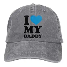 Я люблю мой папа бейсболка папа шляпа Регулируемая Кепка неструктурная Шапка Кепка с козырьком