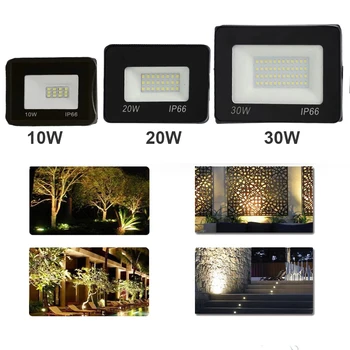 

100W 50W 30W 20W 10W Ultra Thin Led Flood Light Spotlight Outdoor AC220V IP65 lawn Path Garden Street Gate Wall Lamp Flood Light