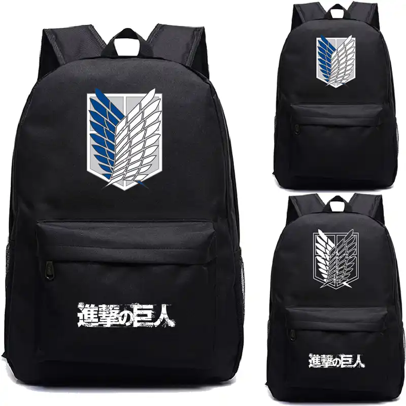 Attack On Titan Backpack Students Boys Girls Bags Fashion New Pattern Attack On Titan Schoolbag Teens Daily Backpack Travel Bag Backpacks Aliexpress - game roblox printed backpacks boy girl study stasionery kids gift bag harajuku roblox children schoolbag fashion women men bag