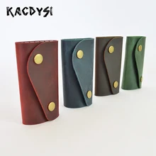 Ручная Ретро Натуральная кожа унисекс креативная ключница мужской мешочек с брелоком сумка маленькая воловья ДЕВОЧКА Ключ безопасная вешалка классические брелоки