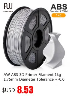 AW PETG Filament 1kg 1.75mm Tolerance 0.02mm FDM 3D Printer Material with Spool High Strength Non-toxic 100% No Bubble Filaments