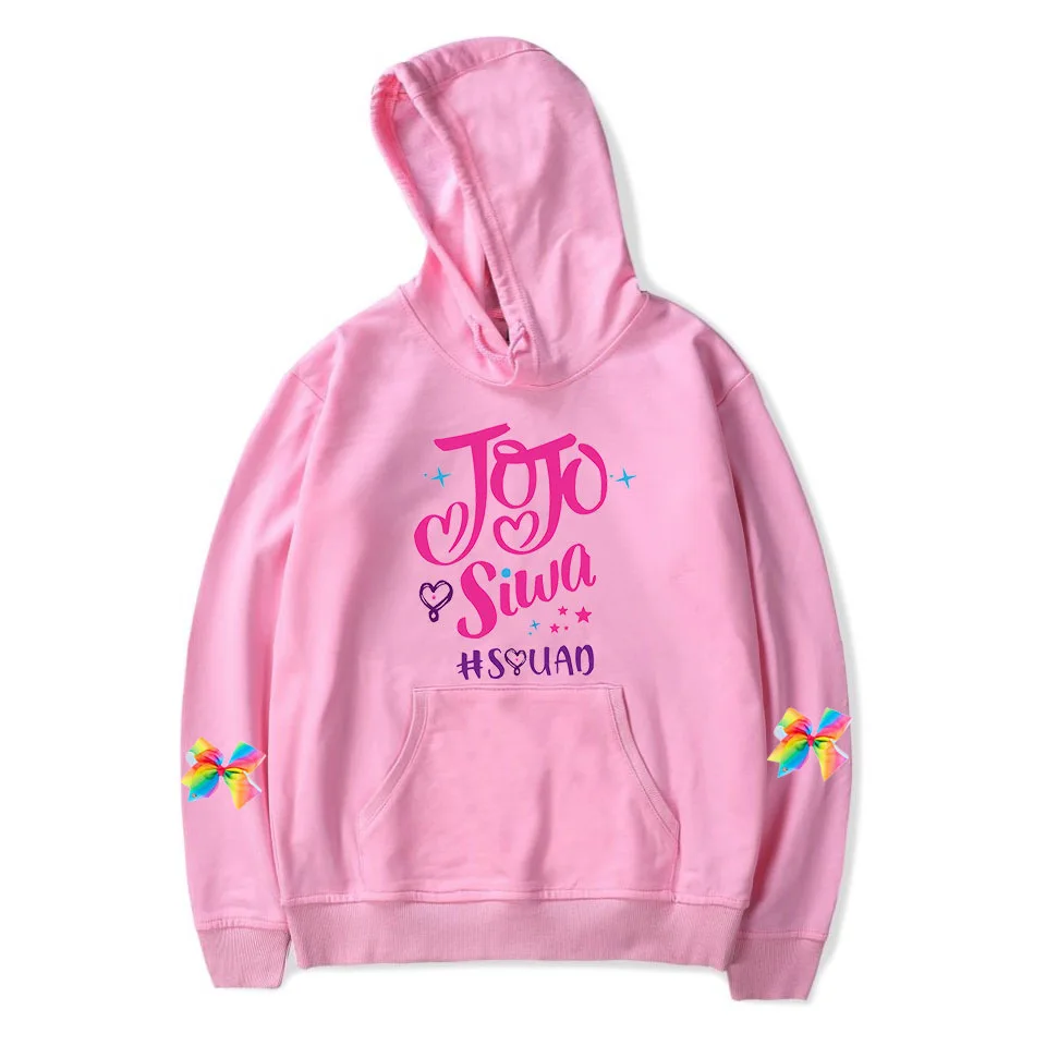 C JoJo Siwa/толстовки с капюшоном; осенне-зимние толстовки с длинными рукавами; спортивные повседневные Модные От 4 до 12 лет для мальчиков и девочек; подарки на день рождения для детей - Цвет: C