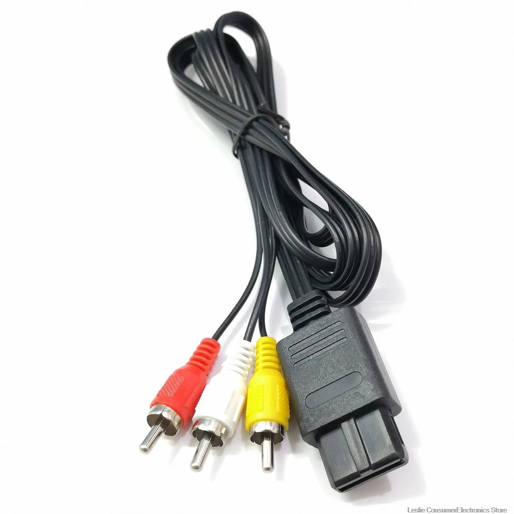 N64 SNES Gamecube 6FT RCA AV tv Аудио Видео стерео кабель Шнур для nintendo 64