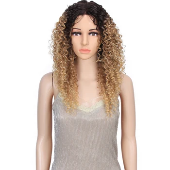 

Synthetic Afro Kinky Curly Wig For Black Women 26 Inch Ombre Black Brown Natural Curly Cosplay Wigs Heat Resistant Classic Plus