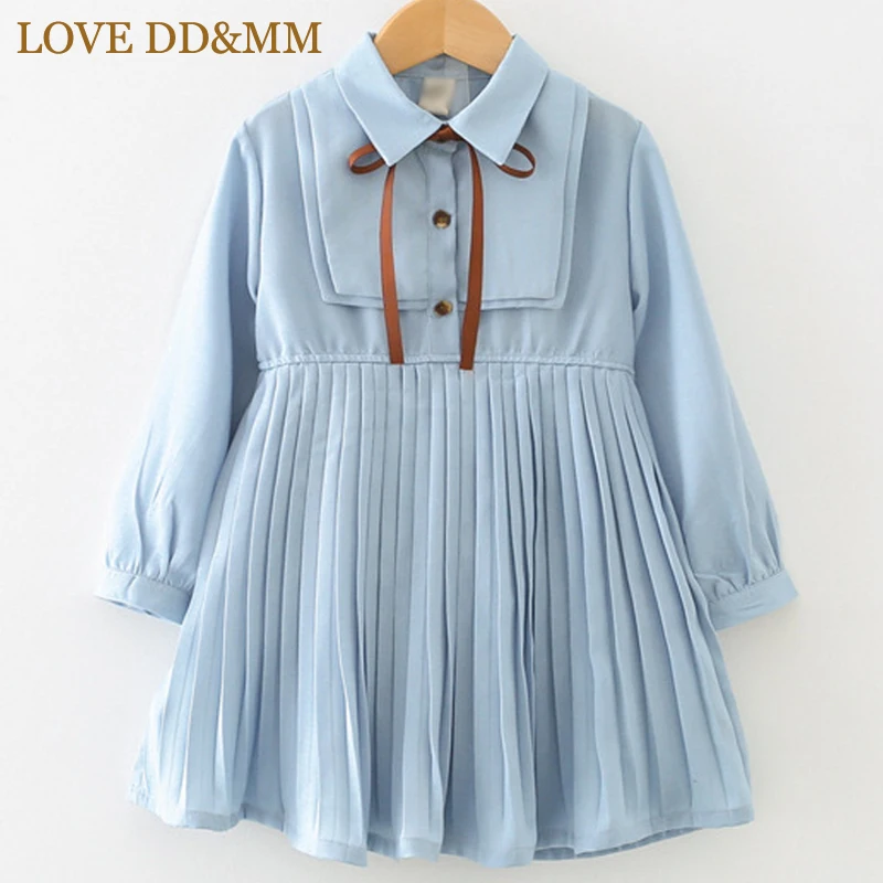 Платья для девочек LOVE DD & MM новая одежда 2020 милое Плиссированное длинное платье