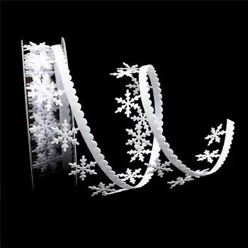 

Christmas Tree Decorations White Snowflake Ribbon Cristmas Ornament Xmas Gifts Navidad Natal New Year Party Home Decor Kerst