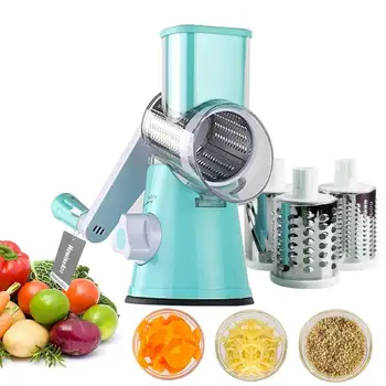 

3 color Manual Vegetable Cutter Slicer Multifunctional Round Mandoline Slicer Potato Cheese Kitchen Gadgets Kitchen Accessories