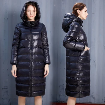 

20% White Duck Puffer Winter Coat Women Hooded Down Korean Jacket Casaco 10-160 YY1421