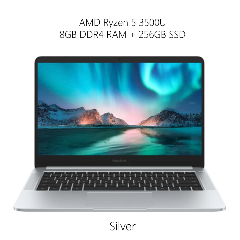 8G 256G Silver huawei Honor MagicBook Тетрадь 14 дюймов ОС Linux AMD Ryzen 5 3500U 8 Гб 256 ГБ/512 ГБ SSD Radeon Vega 8 отпечатков пальцев для ноутбука - Цвет: 8G 256G Silver