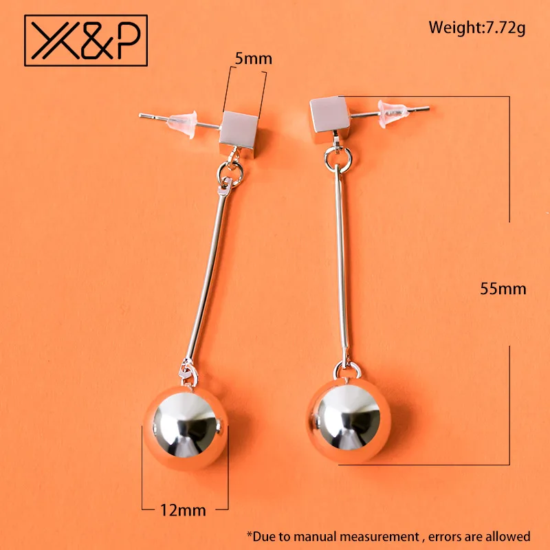 X& P новые трендовые корейские серьги для женщин, Геометрические Квадратные круглые металлические Висячие серьги-капли, Brincos, женские модные ювелирные изделия