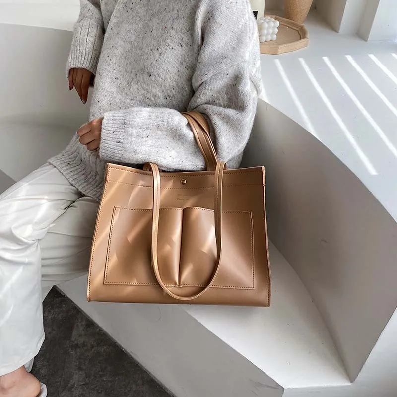 

Different Size Bags INS Casual Handbag Pocket Retro Shoulder Large Bag Korean-style 2019 Autumn New Style Large-Volume WOMEN'S B