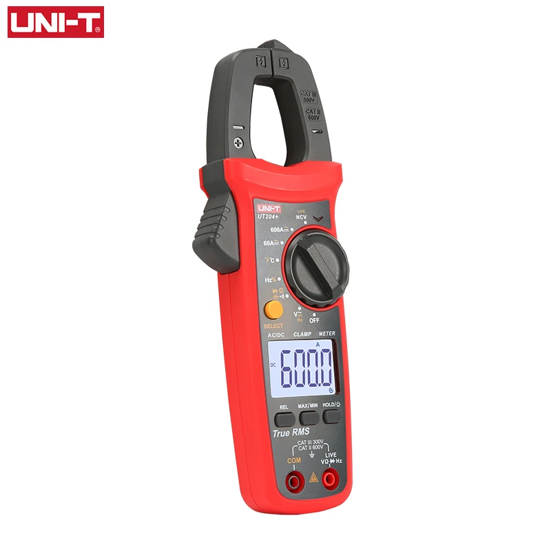 UNI-T UT202A+ UT204+ цифровой клещи AC DC ток 600A мультиметр напряжение Ом темп Емкость Гц NCV тестер амперметр
