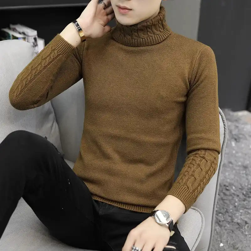 beige mens turtleneck