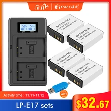 1-4 stücke LP-E17 LPE17 LP E17 Batterie + LCD Display USB Schnelle Ladegerät für Canon EOS 200D M3 m6 750D 760D T6i T6s 800D 8000D Kuss X8i