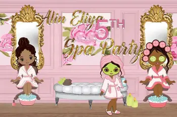 

custom Spa Birthday Spathemed Pamper Room background High quality Computer print party photo backdrop