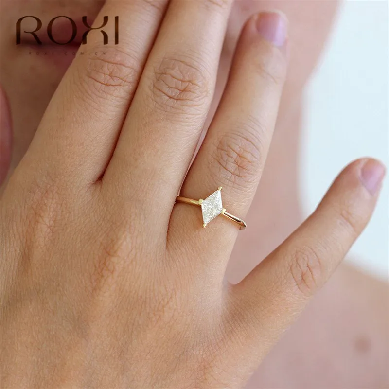 ROXI Мода Роскошный белый Хрустальный циркониевый обручальные кольца для женщин горный хрусталь обещание на помолвку кольцо ювелирные изделия палец кольцо подарки
