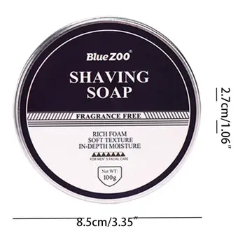 

100g Men Shaving Soap Epilator Barber Shop Mustache Beard Hair Removal Foam Cream Nourishing Refreshing Oil Control