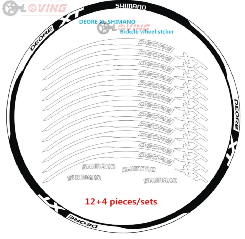 XT 2Wheels/ Set Mountain Bike MTB Rim Decals 26 "27.5" 29er Inch Wheel