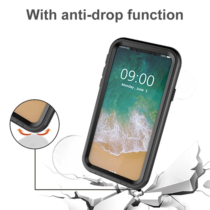 Водонепроницаемый чехол для дайвинга противоударный полный Чехол для iPhone X/XS samsung Note 9 8 OUJ99