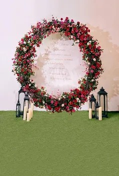 

Wedding party backgrounds outdoor photo vinyl rose ring marriage photography backdrops for photo Studio props fotografia CM-7258