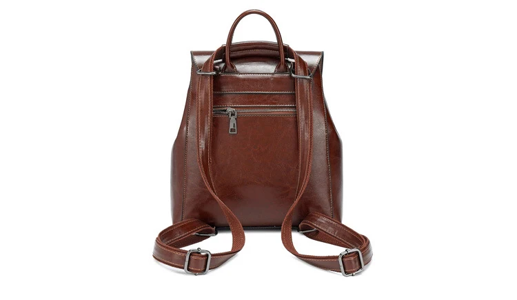 Ретро женский рюкзак школьные сумки для девочек-подростков Натуральный Кожаный Рюкзак Женская дорожная сумка рюкзак сумка через плечо для женщин