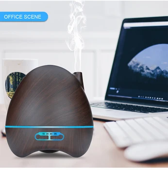 

300ml Remote Control Ultrasonic Air Humidifier Aroma Essential Oil Diffuser 7 Color Changing LED lamp Whole House Humidifier