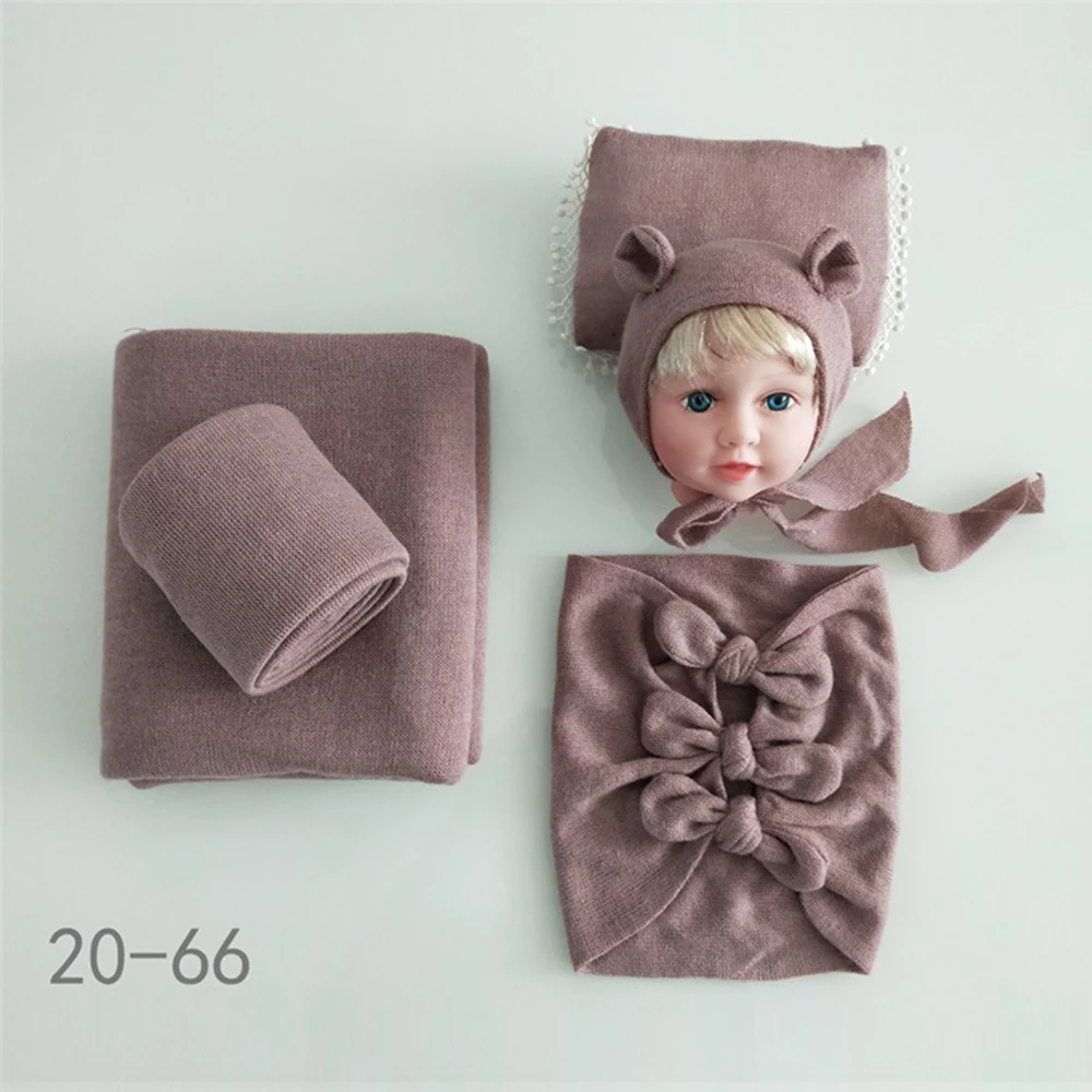 5pcs Sets 20-66 D& J 4 шт./5 шт. комплекты для новорожденных реквизит для фотосъемки ребенок позирует подушку шляпа капот обертывания фоновое одеяло Fotografia студия реквизит - Цвет: 5pcs Sets 20-66