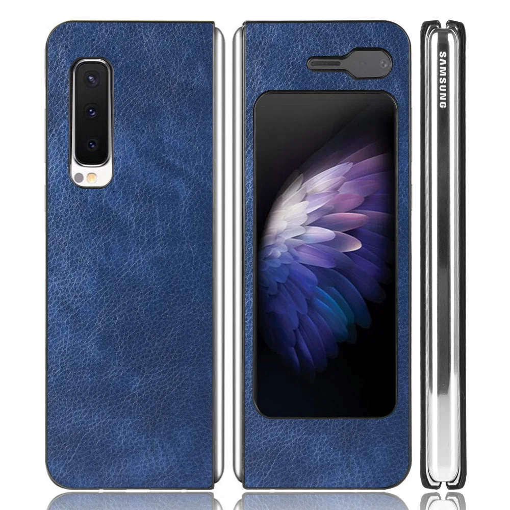 Elegant Litchi Skin PU Leather Book Cover for Samsung Galaxy Fold Series