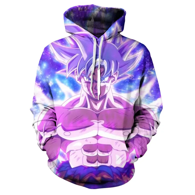 W01022 Dragon Ball Z Strong Goku 3D пуловер с капюшоном крутой мужской женский спортивный костюм уличная Толстовка Harajuku толстовки с капюшоном размера плюс - Цвет: W01022