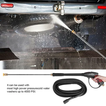 

4000 PSI High Pressure Car Power WasherGun Spray Wand Nozzle Tips Hose Kit